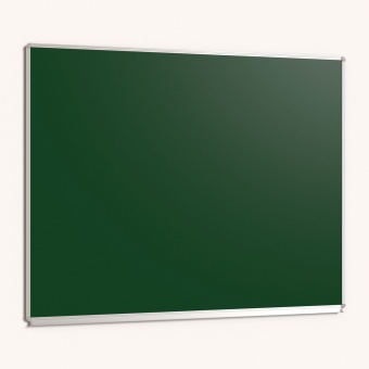 Langwandtafel, Stahlemaille grün, mit Kreideablage, 120x150 cm HxB 